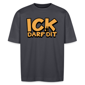 ICK DARF DIT - unisex Oversize Bio-T-Shirt - Indigoblau
