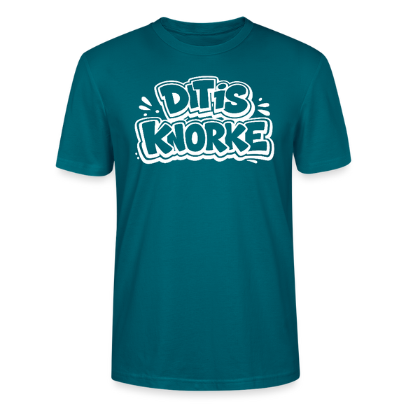 DIT IS KNORKE-Unisex T-Shirt Bio mit Berliner Schnauze - Ozeanblau