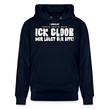 ICK GLOOB MIR LAUST DER AFFE-Unisex Bio-Hoodie - Navy