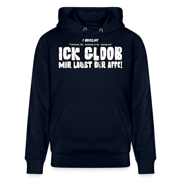 ICK GLOOB MIR LAUST DER AFFE-Unisex Bio-Hoodie - Navy