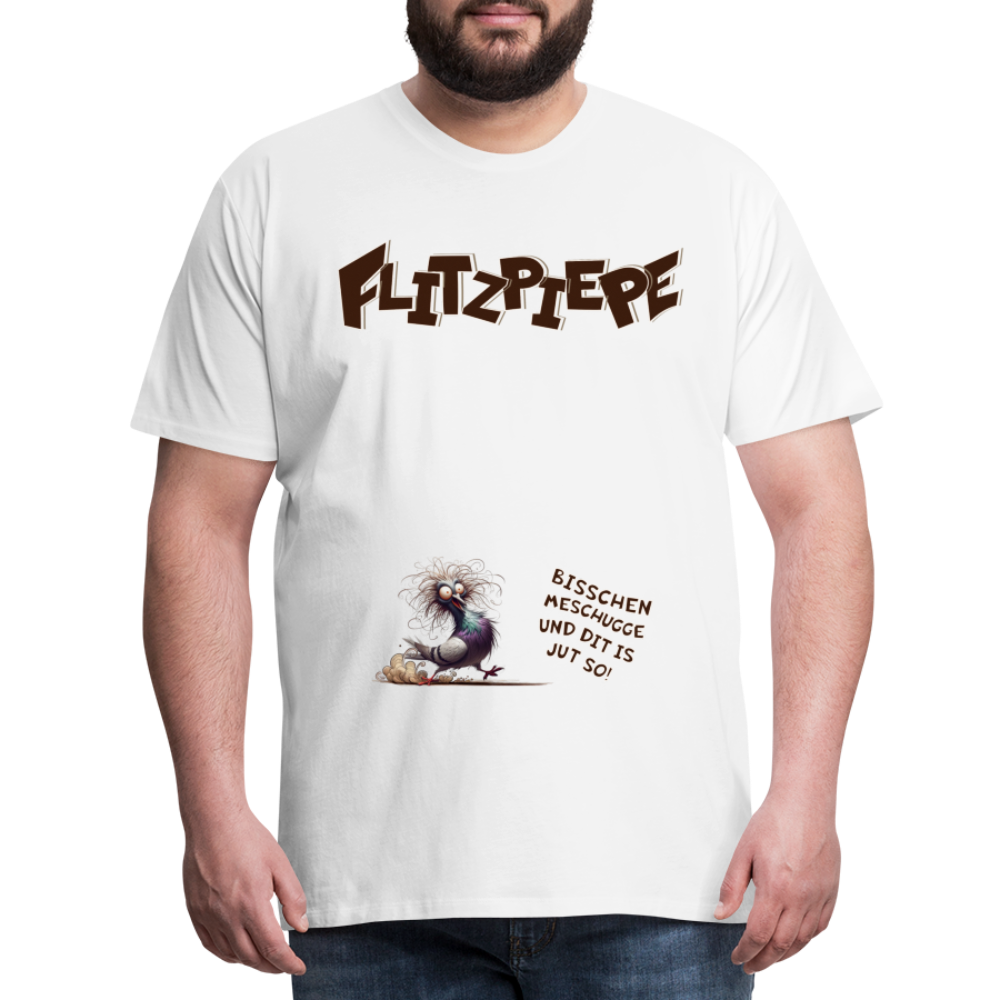 BERLINER FLITZPIEPE - Männer Premium T-Shirt - Weiß