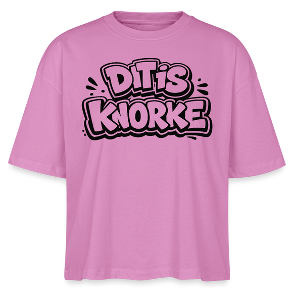 DIT IS KNORKE-Frauen Boxy Bio-T-Shirt - Pink