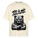 Dit is mir SCHNURZPIEPEOversized Unisex Bio T-Shirt - Weißgrau