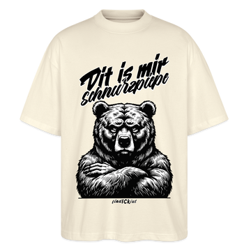 Dit is mir SCHNURZPIEPEOversized Unisex Bio T-Shirt - Weißgrau