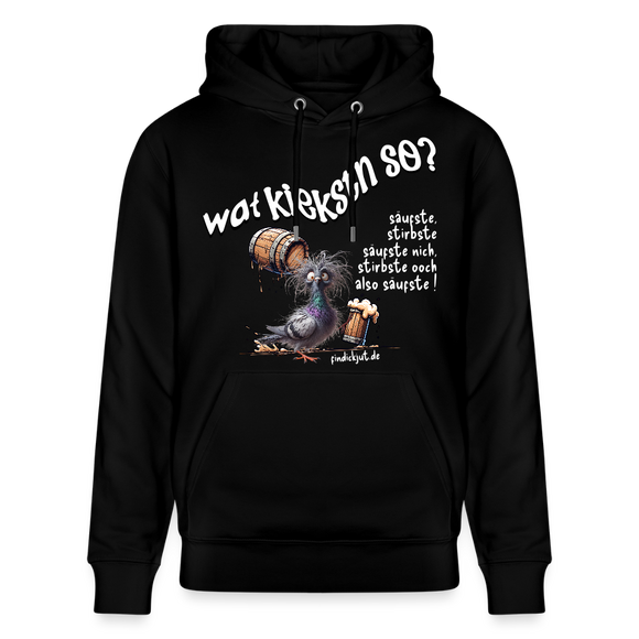 WAT KIEKSTN SO?-Unisex Bio-Hoodie II - Schwarz