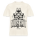 Berlin T-Shirt in naturweiss mit meditierendem Berliner Bären und Aufdruck „NÜSCHT muss ick“ im Berliner Schnauze Stil, Streetwear Design von findICKjut, ideal für Berlin Fans und Dialekt‑Liebhaber.