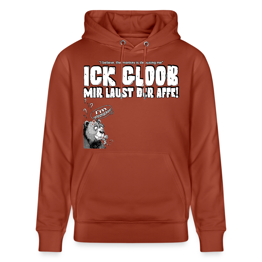 ICK GLOOB MIR LAUST DER AFFE-Unisex Bio-Hoodie - Terrakotta
