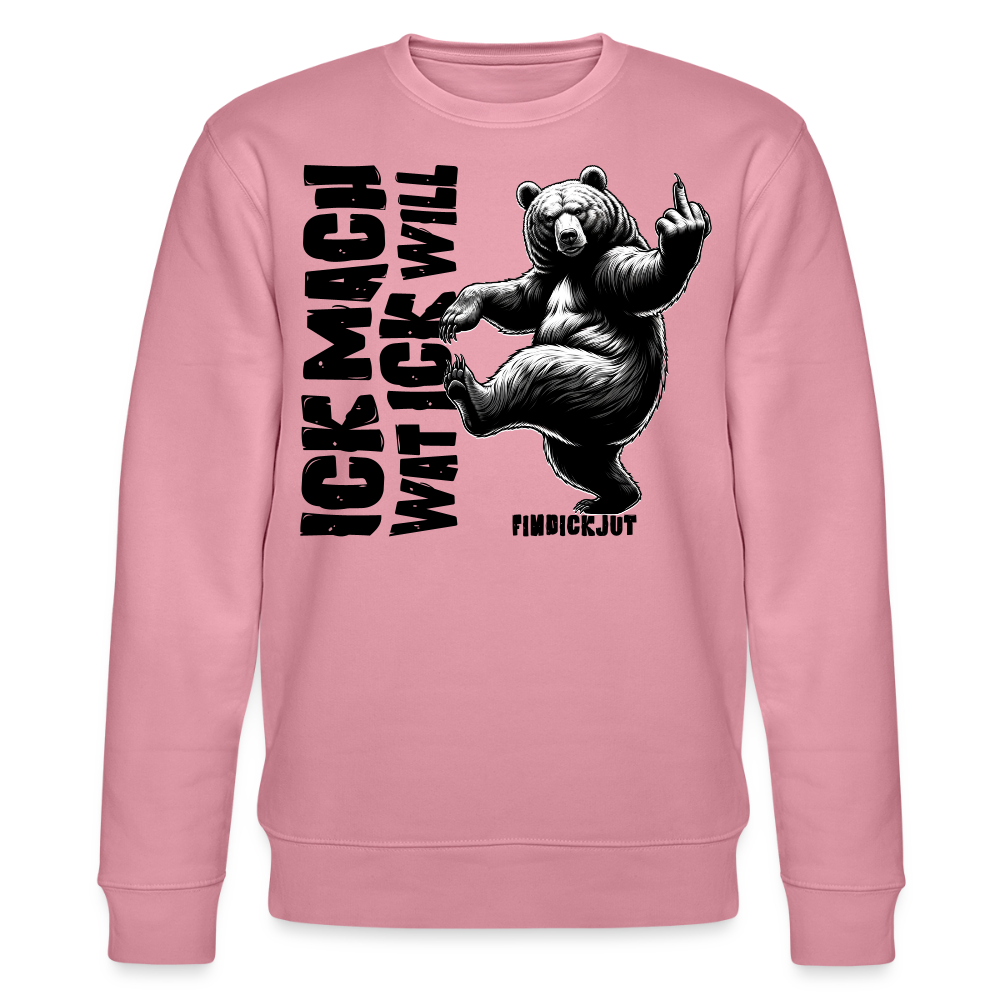 ICK MACH WAT ICK WILL-Unisex Bio-Sweatshirt - Lila Traum