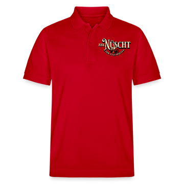 Weihnachten Berlin-JIBT NÜSCHT IHR FLITZPIEPEN-Unisex Bio-Poloshirt - Rot