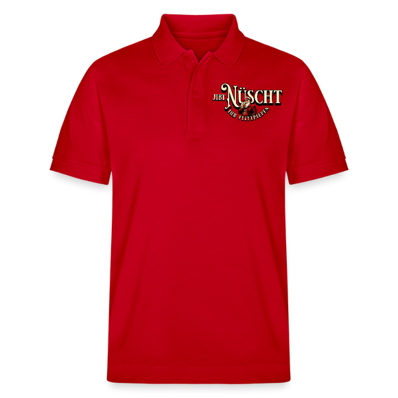 Weihnachten Berlin-JIBT NÜSCHT IHR FLITZPIEPEN-Unisex Bio-Poloshirt - Rot