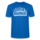 DIT IS KNORKE-Unisex T-Shirt Bio mit Berliner Schnauze - Pfauenblau