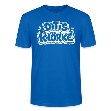 DIT IS KNORKE-Unisex T-Shirt Bio mit Berliner Schnauze - Pfauenblau