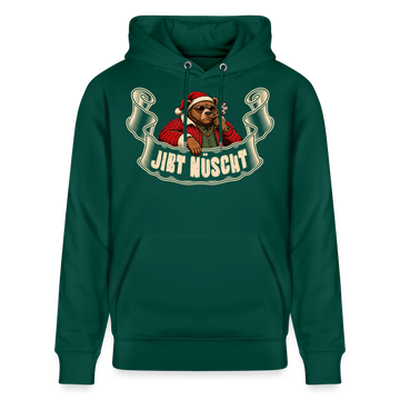 Weihnachten mit Berliner Schnauze-JIBT NÜSCHT-Unisex Bio-Hoodie - Forest