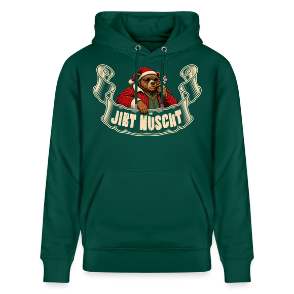 Weihnachten mit Berliner Schnauze-JIBT NÜSCHT-Unisex Bio-Hoodie - Forest