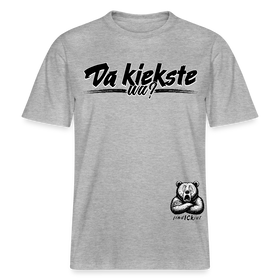 Da kiekste, wa?-Relaxed Fit Unisex Bio-T-Shirt - Grau meliert