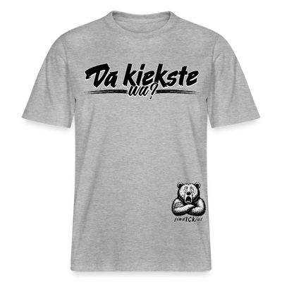 Da kiekste, wa?-Relaxed Fit Unisex Bio-T-Shirt - Grau meliert
