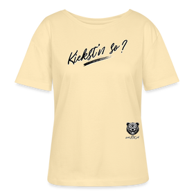 KIEKSTN SO?-Rundhals Frauen Bio-T-Shirt - Creme