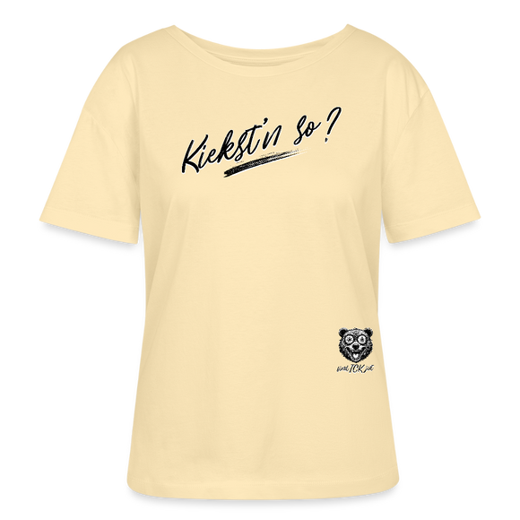 KIEKSTN SO?-Rundhals Frauen Bio-T-Shirt - Creme