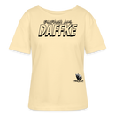 Berliner Spruch-AUS DAFFKE-Rundhals Frauen Bio-T-Shirt - Creme