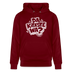 DA KIEKSTE WA?-Unisex Bio-Hoodie-mit Berliner Spruch - Burgunderrot
