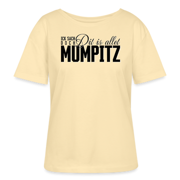 MUMPITZ-Rundhals Frauen Bio-T-Shirt mit Berliner Schnauze - Creme