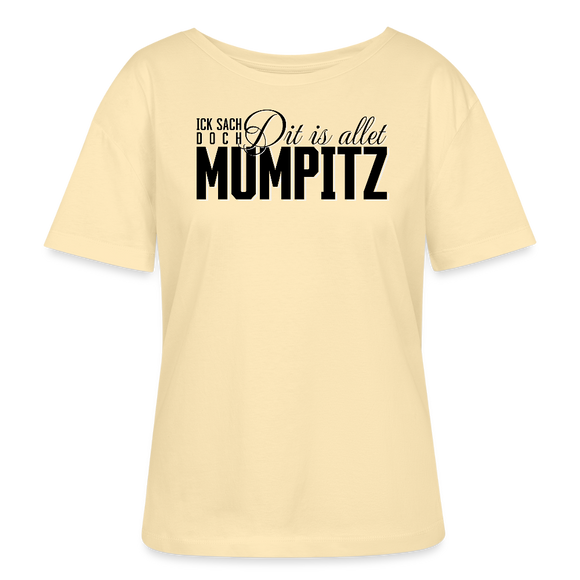 MUMPITZ-Rundhals Frauen Bio-T-Shirt mit Berliner Schnauze - Creme