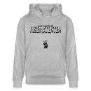 Hoodie mit Statement-Print in kultiger Berliner Schnauze „Mach ma keene Fisematenten“. Gerade geschnittener Unisex-Hoodie aus 100% Bio-Baumwolle, mit doppelter Kapuze und Kängurutasche. - Grau meliert
