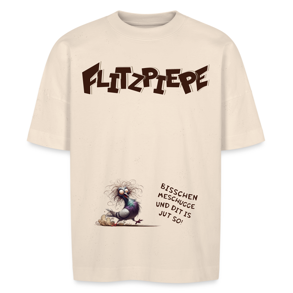 BERLINER FLITZPIEPE - Unisex Oversize Bio-T-Shirt - Naturweiß