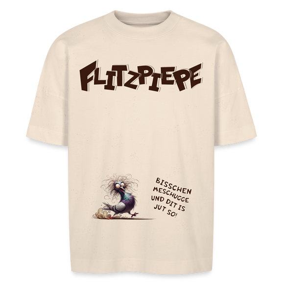 BERLINER FLITZPIEPE - Unisex Oversize Bio-T-Shirt - Naturweiß