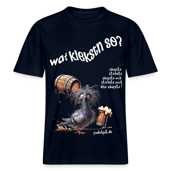 WAT KIEKSTN SO?-Relaxed Fit Unisex Bio-T-Shirt II - Navy