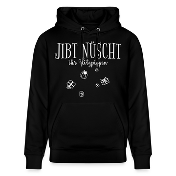 JIBT NÜSCHT zu Weihnachten in Berlin-Unisex Bio-Hoodie - Schwarz