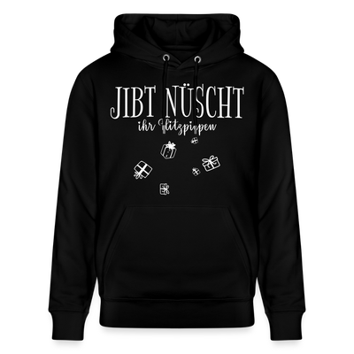 JIBT NÜSCHT zu Weihnachten in Berlin-Unisex Bio-Hoodie - Schwarz