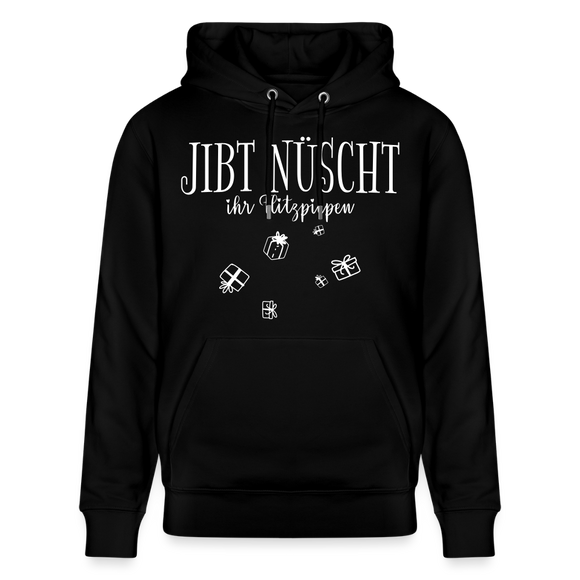 JIBT NÜSCHT zu Weihnachten in Berlin-Unisex Bio-Hoodie - Schwarz