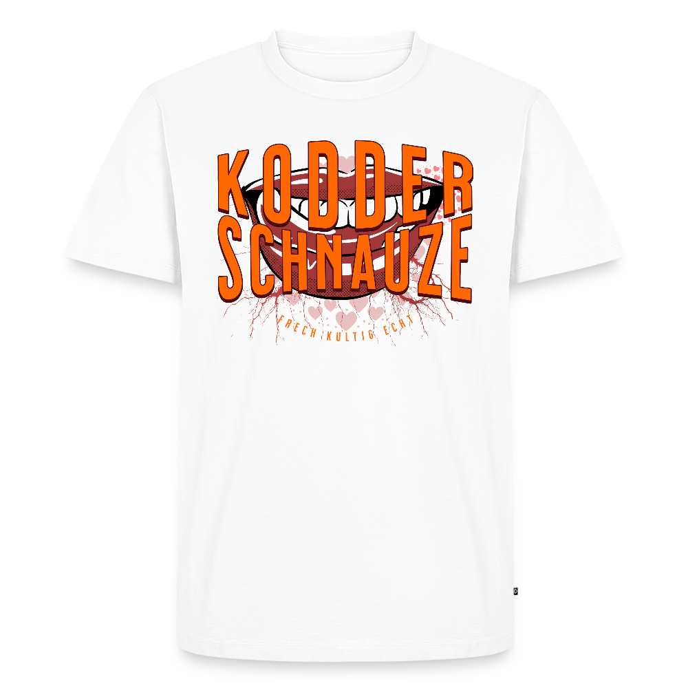 KODDERSCHNAUZE-Männer Premium BIO T-Shirt - Weiß