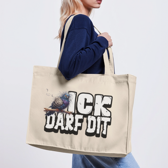 ICK DARF DIT|TAUBE-Einkaufstasche - Naturweiß