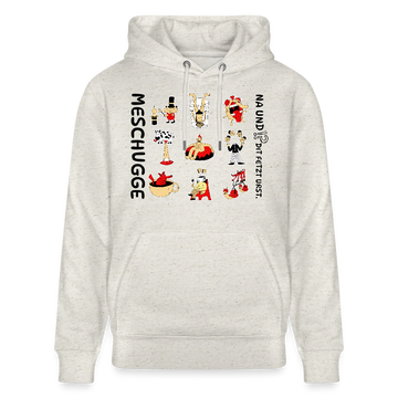 Berliner Verrücktheit-MESCHUGGE-NA UND?!Unisex Bio-Hoodie - Beige meliert