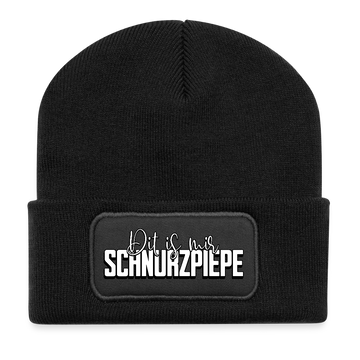Berliner Spruch-DIT IS MIR SCHNURZPIEPE-Beanie - Schwarz
