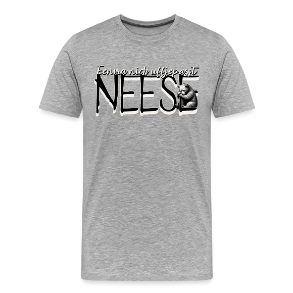 NEESE-Männer Premium Bio T-Shirt - Grau meliert