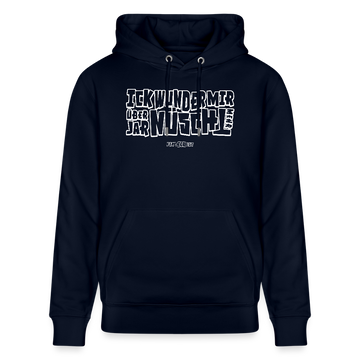 Berliner Spruch-ICK WUNDER MIR-Unisex Bio-Hoodie - Navy