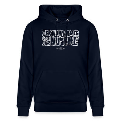 Berliner Spruch-ICK WUNDER MIR-Unisex Bio-Hoodie - Navy