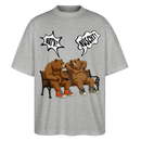 Berliner Bär Shirt mit Berliner Schnauze-WATN? NÜSCHT-Oversized Unisex Bio T-Shirt - Grau meliert
