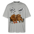 Berliner Bär Shirt mit Berliner Schnauze-WATN? NÜSCHT-Oversized Unisex Bio T-Shirt - Grau meliert