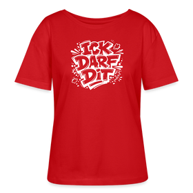 Berlin Shirt-ICK DARF DIT-Rundhals Frauen Bio-T-Shirt - Rot