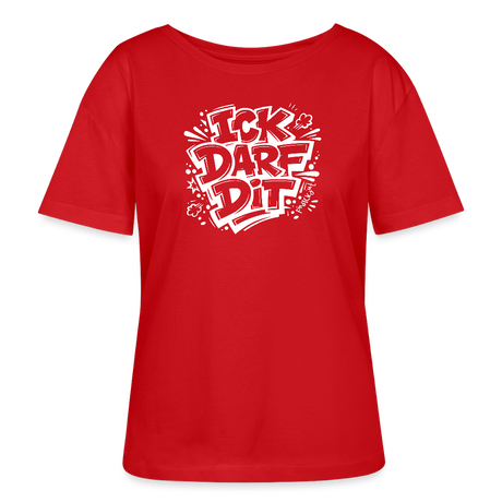 Berlin Shirt-ICK DARF DIT-Rundhals Frauen Bio-T-Shirt - Rot