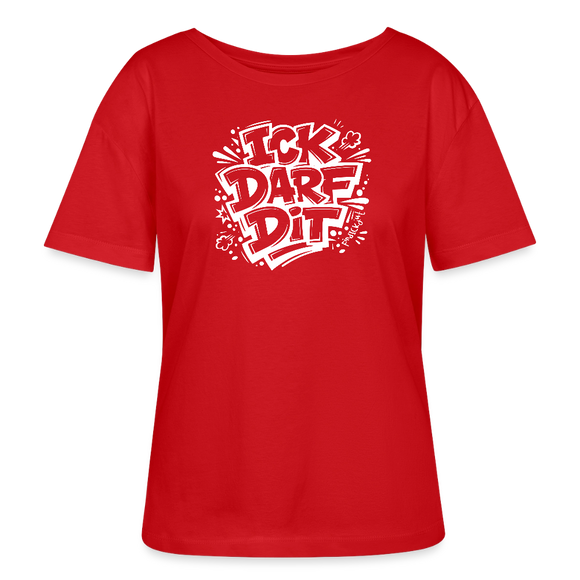 Berlin Shirt-ICK DARF DIT-Rundhals Frauen Bio-T-Shirt - Rot