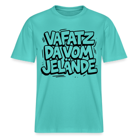 VAFATZ DA VOM JELÄNDE-RELAXED FIT Unisex BIO T-Shirt-hell - Poolblau