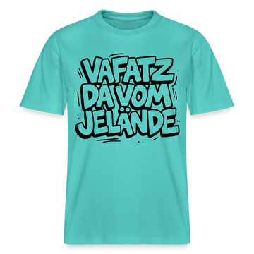 VAFATZ DA VOM JELÄNDE-RELAXED FIT Unisex BIO T-Shirt-hell - Poolblau