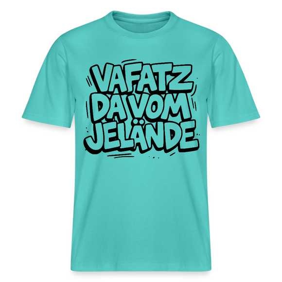 VAFATZ DA VOM JELÄNDE-RELAXED FIT Unisex BIO T-Shirt-hell - Poolblau