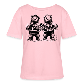 LATSCH & BOMMEL-Rundhals Frauen Bio-T-Shirt - Hellrosa
