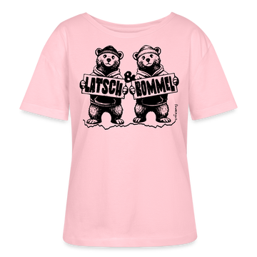 LATSCH & BOMMEL-Rundhals Frauen Bio-T-Shirt - Hellrosa